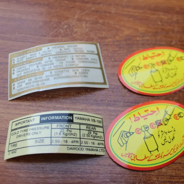 Instructions sticker set